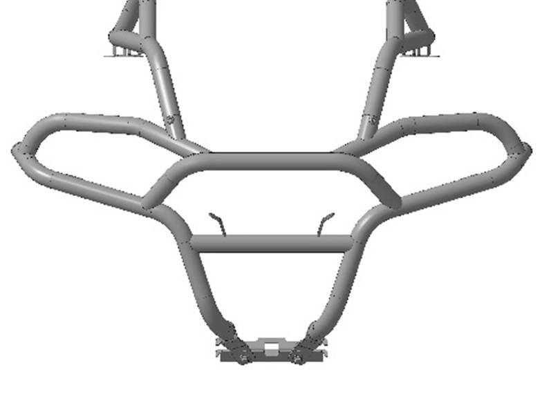 Защита бампер передняя усиленная в стиле BRP черная (глянец)  Guepard A800GK-8415004СБ JU089753