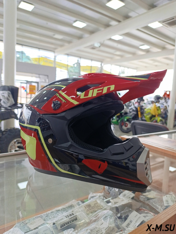 Шлем кроссовый HETOSHI UFD XD1-2 цв. Черно-бело-красный р. L Шлем кроссовый HETOSHI UFD XD1-2 цв. Черно-бело-красный р. L