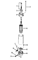Стартер (BOSCH) 2-Х ТАКТНОГО ПЛМ MERCURY 75 Серийный номер от 9483121 до 9506480